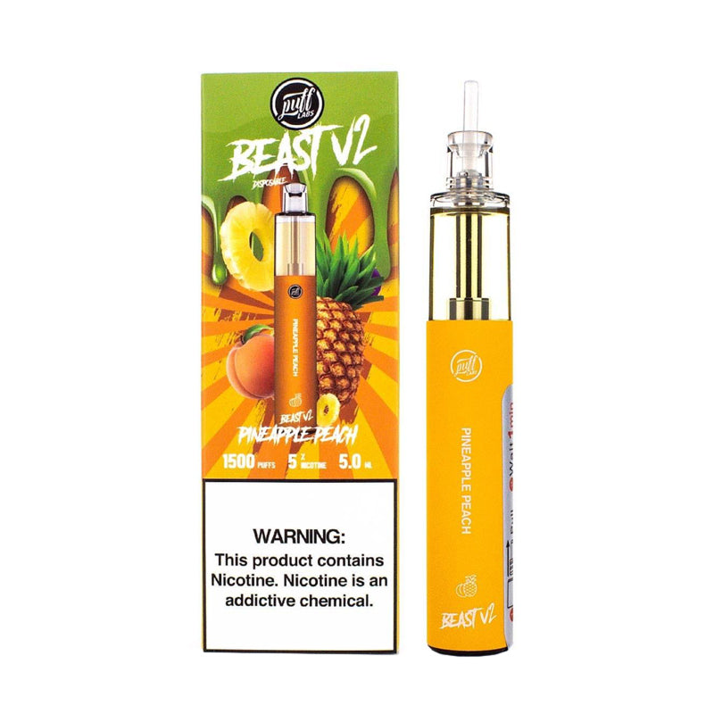 Pineapple Peach PUFF BEAST Bar V2 Disposable Device - ԷՆԴՍ